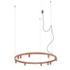 Geometryczna Lampa wisząca FOURTY ROUND LED XI Nowodvorski 12420 Nowoczesny żyrandol minimalistyczny Terakota
